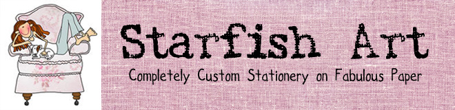 Starfish Art Personalized Stationery