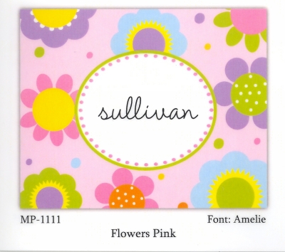 Mouse Pad Flowers Pink