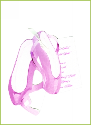 Ballet Slippers w/white ribbon tag