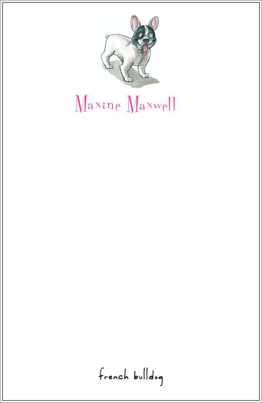 french bulldog 2Skirts Notepad