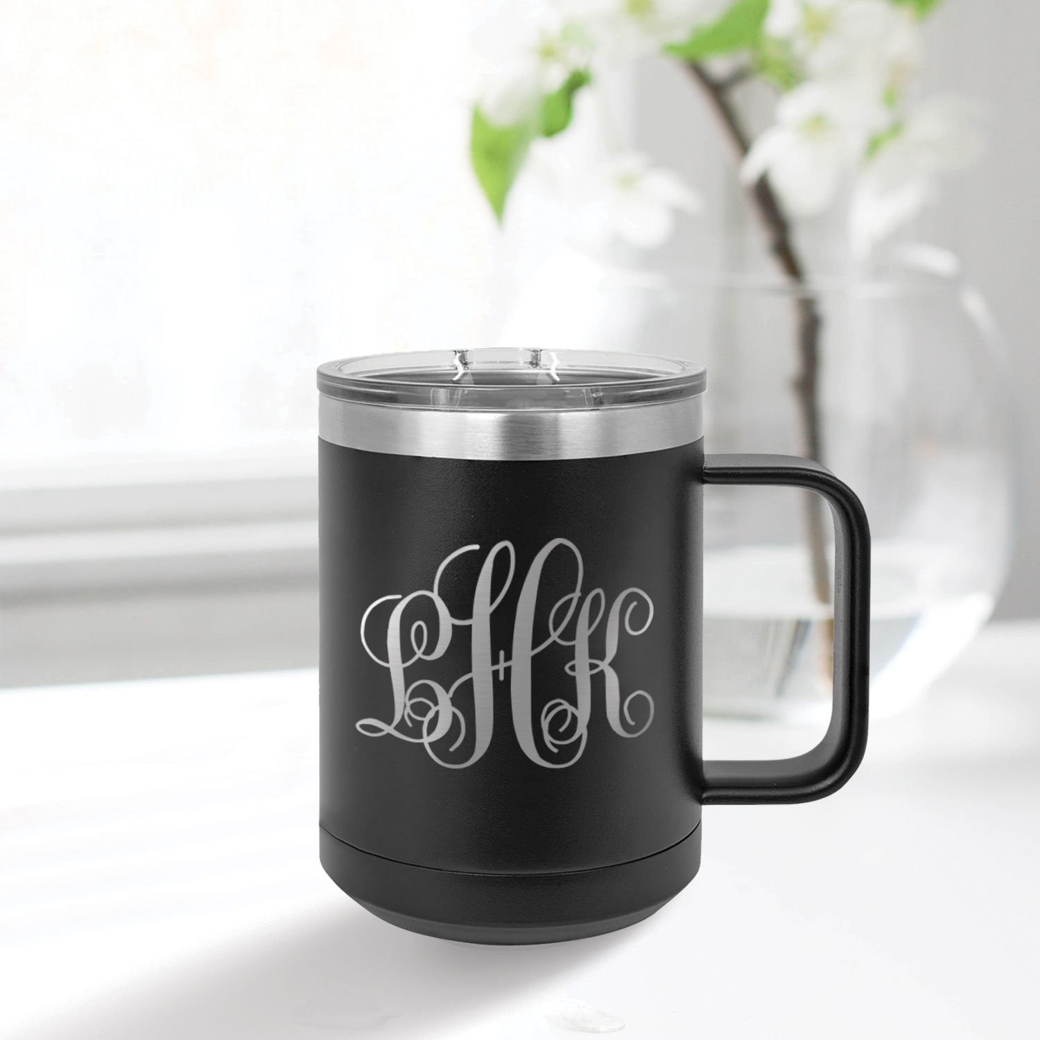 Monogram Initial Coffee Mug, Metal Insulated Coffee Mug, Custom Travel  Coffee Mug, Coffee Mugs, Mugs, Metal Coffee Mug, Gifts for Dad 