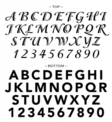 Custom Stamp Alphabet for CS3236 by Three Designing Women