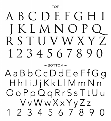 Custom Stamp Alphabet for CS3260 by Three Designing Women