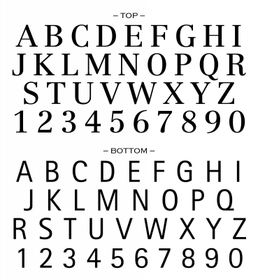 Custom Stamp Alphabet for CS3263 by Three Designing Women