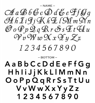 Custom Stamp Alphabet for CS3506 by Three Designing Women