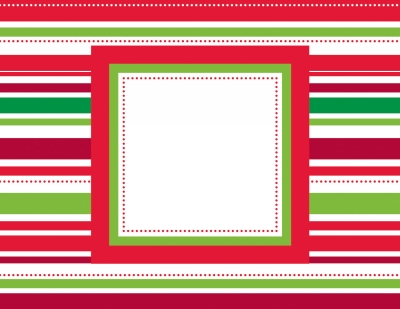 Candy Cane Blue Foldover Notes by Three Designing Women