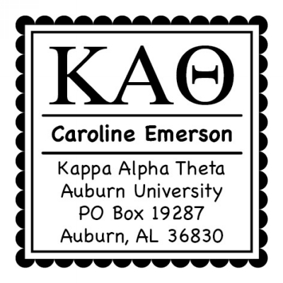 Kappa Alpha Theta Sorority Self-Inking Stamper by Three Designing Women