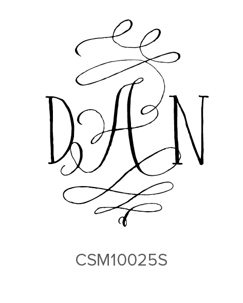 Three Designing Women Personalized Self-Inking Monogram Stamper CSM10025S