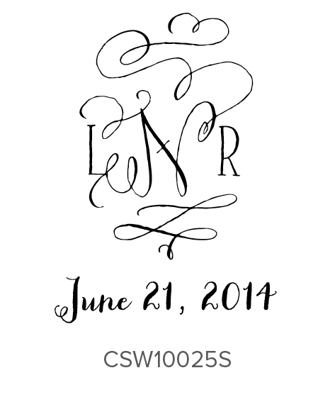Three Designing Women Personalized Self-Inking Wedding Stamper CSW10025S