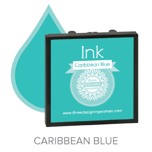 Caribbean Blue ink for Three Designing Women Stampers