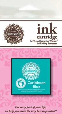 Caribbean Blue Ink Refill for Three Designing Women Stampers 1