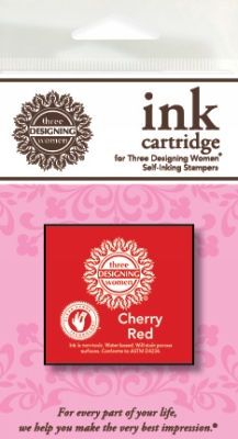 Cherry Red Ink Refill for Three Designing Women Stampers 1