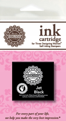 Jet Black Ink Refill for Three Designing Women Stampers 1