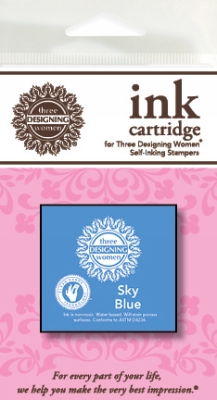 Sky Blue Ink Refill for Three Designing Women Stampers 1