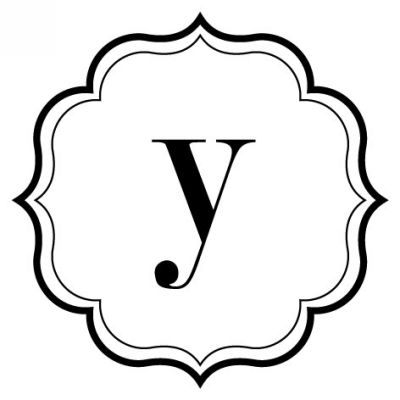 Monogram Scallop Y Stamp Design Clip for Three Designing Women Stampers