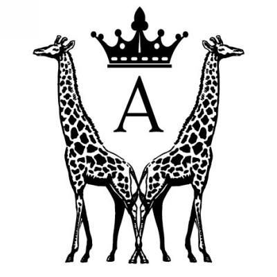 Monogram Giraffe A Stamp Design Clip for Three Designing Women Stampers