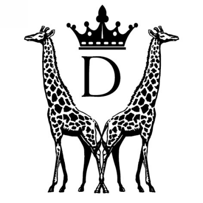 Monogram Giraffe D Stamp Design Clip for Three Designing Women Stampers