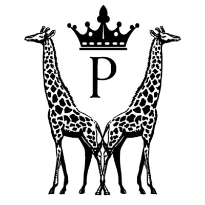 Monogram Giraffe P Stamp Design Clip for Three Designing Women Stampers