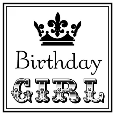 Salutations Birthday Girl Clip for Three Desigining Women Stamps