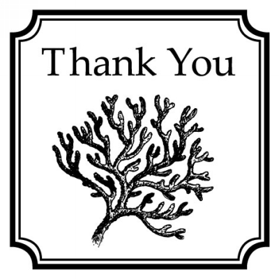 Salutations Coral Thank You Clip for Three Desigining Women Stamps