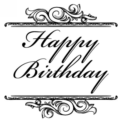 Salutations Ornate Happy Birthday Clip for Three Desigining Women Stamps