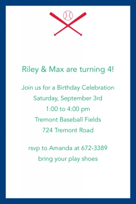 Baseball Invitation Personalized by Boatman Geller