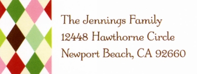 Harlequin Festive Address Label