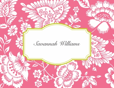 Savannah Pink Stationery Personalized by Boatman Geller