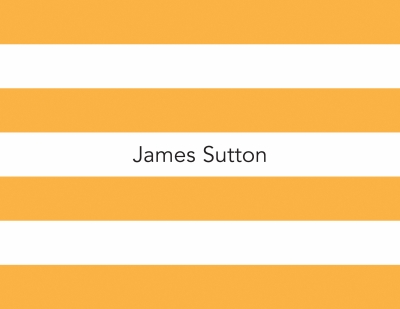 Awning Stripe Orange Stationery Personalized by Boatman Geller