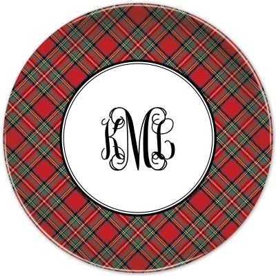 Plaid Red Personalized Plates Personalized by Boatman Geller