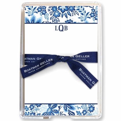 Willow Floral Blue Stationery Personalized by Boatman Geller