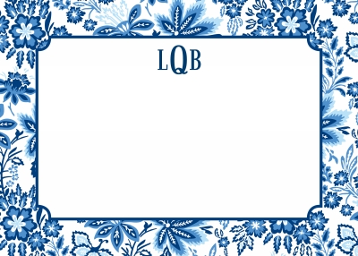 Willow Floral Blue Stationery Personalized by Boatman Geller