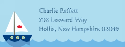 Sailboat Personalized Sticker Personalized by Boatman Geller