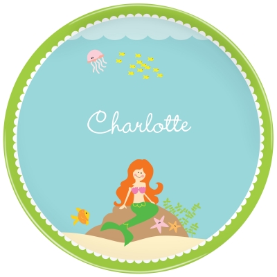 Mermaid Personalized Plate Personalized by Boatman Geller