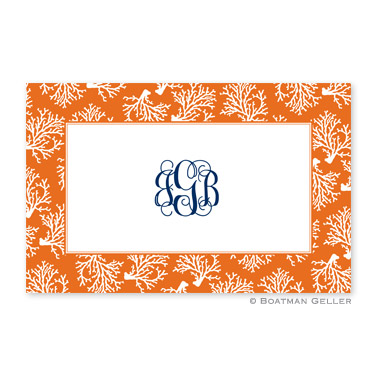 Coral Repeat Disposable Placemats by Boatman Geller