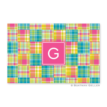 Madras Patch Bright Disposable Placemats