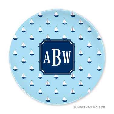 Little Sailboat Personalized Plate