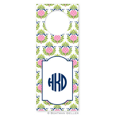 Pineapple Repeat Pink Wine Tags - qty 8