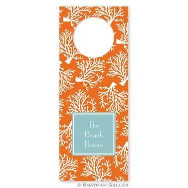 Coral Repeat Wine Tags - qty 8