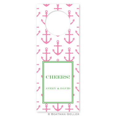 Anchors Pink Wine Tags - qty 8