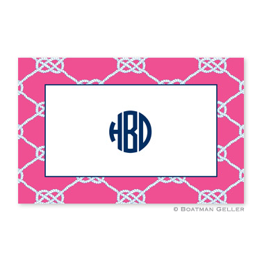Nautical Knot Raspberry Personalized Placemat