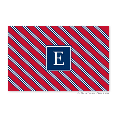 Repp Tie Red & Navy Personalized Placemat