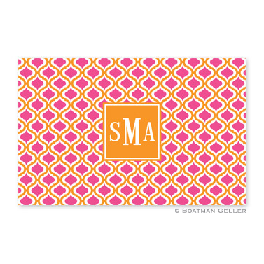 Kate Tangerine & Raspberry Personalized Placemat