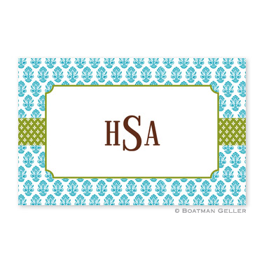Beti Teal Disposable Placemats by Boatman Geller
