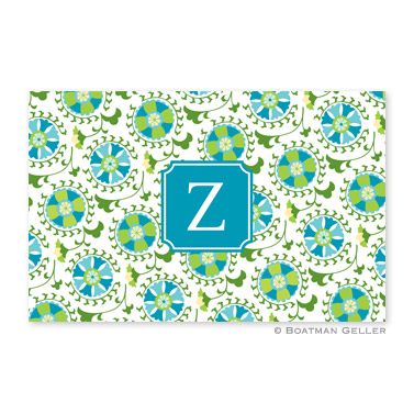 Suzani Teal Personalized Placemat