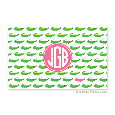 Alligator Repeat Disposable Placemats by Boatman Geller