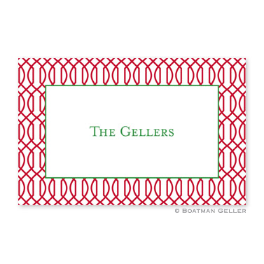 Trellis Reverse Cherry Disposable Holiday Placemat