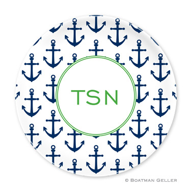 Anchors Navy Personalized Plate