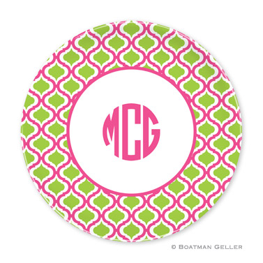 Kate Raspberry & Lime Personalized Plate