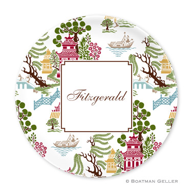 Chinoiserie Autumn Personalized Plate